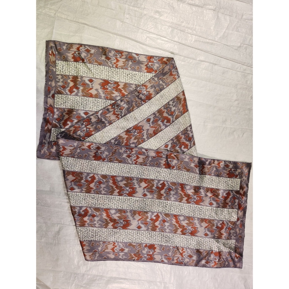 Vintage Oscar by Oscar de la Renta Silk Scarf 66x15 Oblong Beautiful Modern